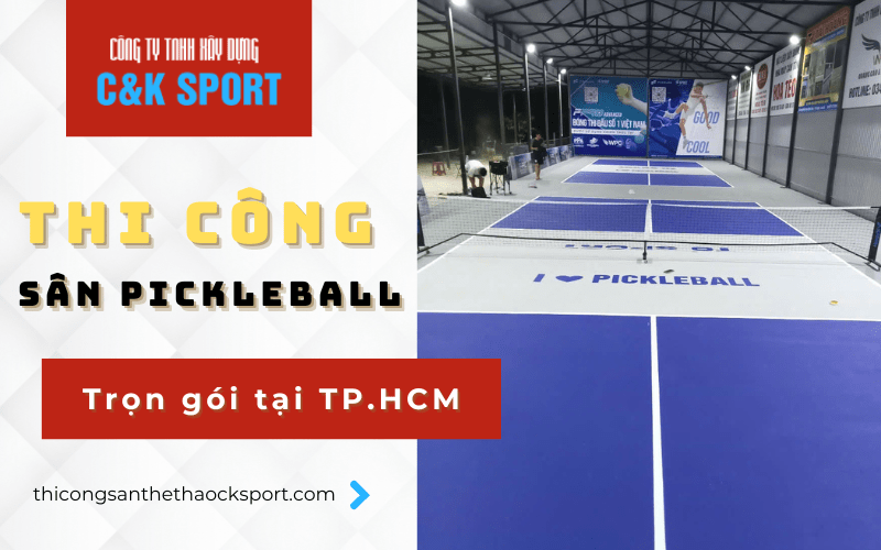 thi công sân pickleball