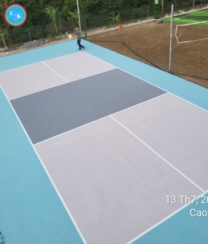 Thi công sân pickleball ở Cai Lậy - Tiền Giang