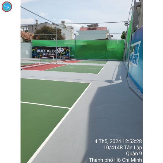 Sân pickleball có lưới di động