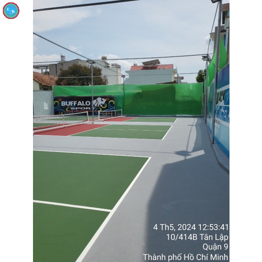 Sân pickleball có lưới di động